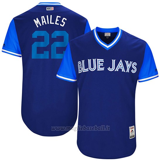 Maglia Baseball Uomo Toronto Blue Jays 2017 Little League World Series Luke Maile Royal